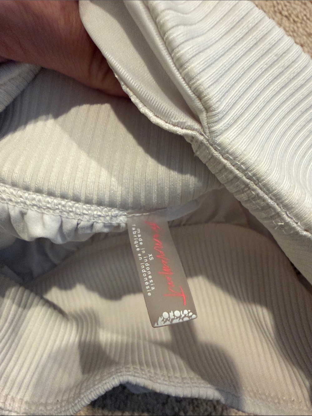 Free people Women’s High-Waist White Athletic Shorts sz xs - Picture 4 of 4